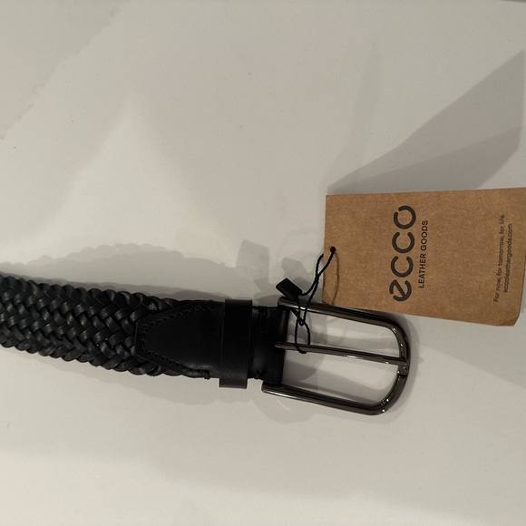 NWT Ecco 36 Italian braided leather belt - Picture 4 of 4